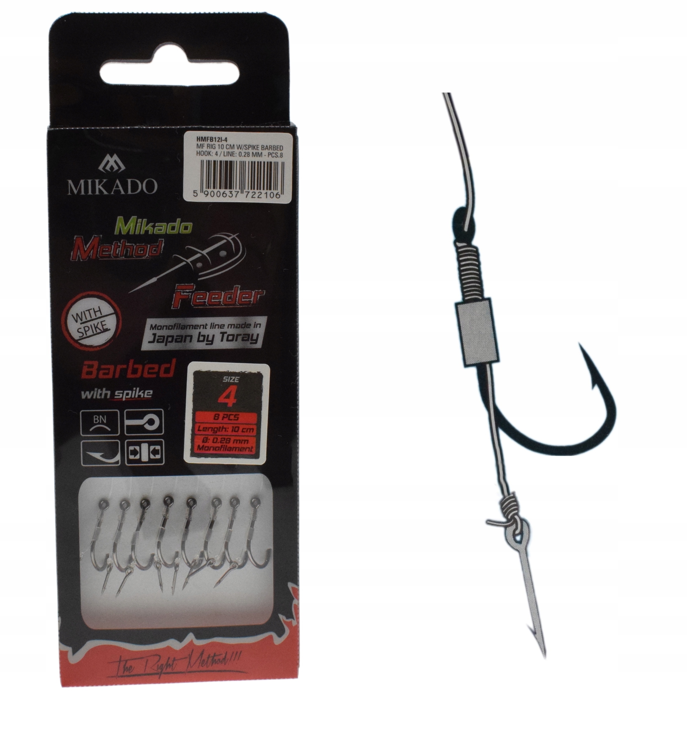 Gotowe Przypony Method Feeder Mikado Z Igłą NR.4