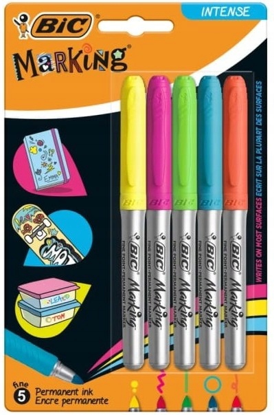 Marker permanentny BiC Marking Intense 5 kolorów