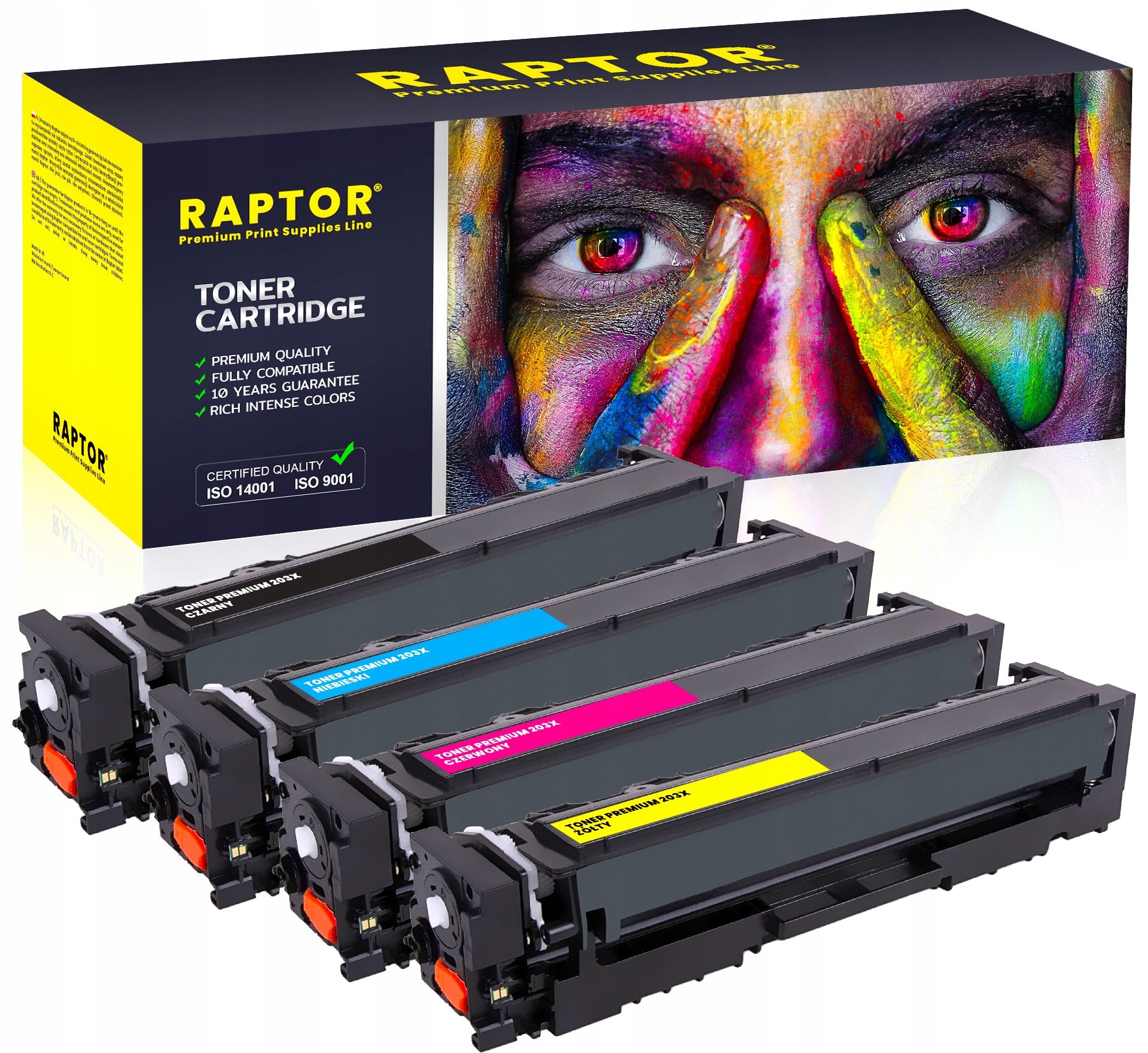 

4x Toner Do Hp 203X CF540X M254nw M280nw M281fw XL