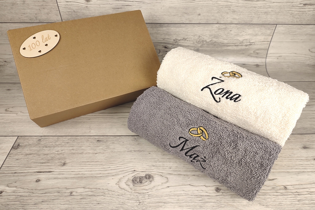 PREZENT ŚLUB JUBILEUSZ ROCZNICA KOMPLET RĘCZNIKÓW Kod producenta ŚLUB ROCZNICA