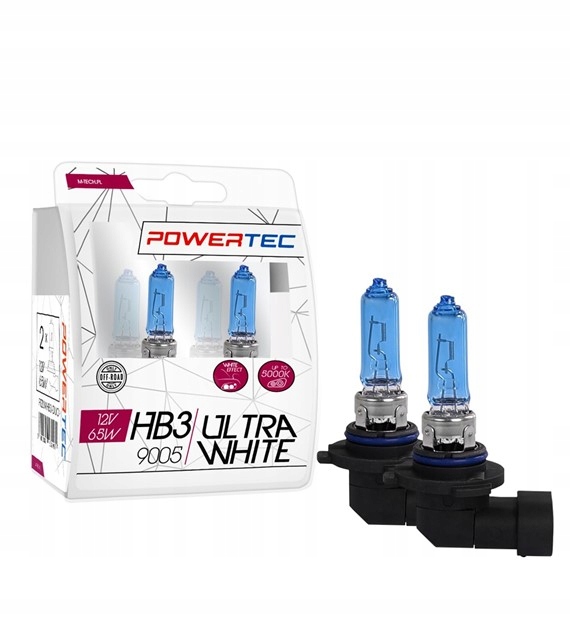 

Białe Żarówki HB3 +100% Światła Ultra White Mocne