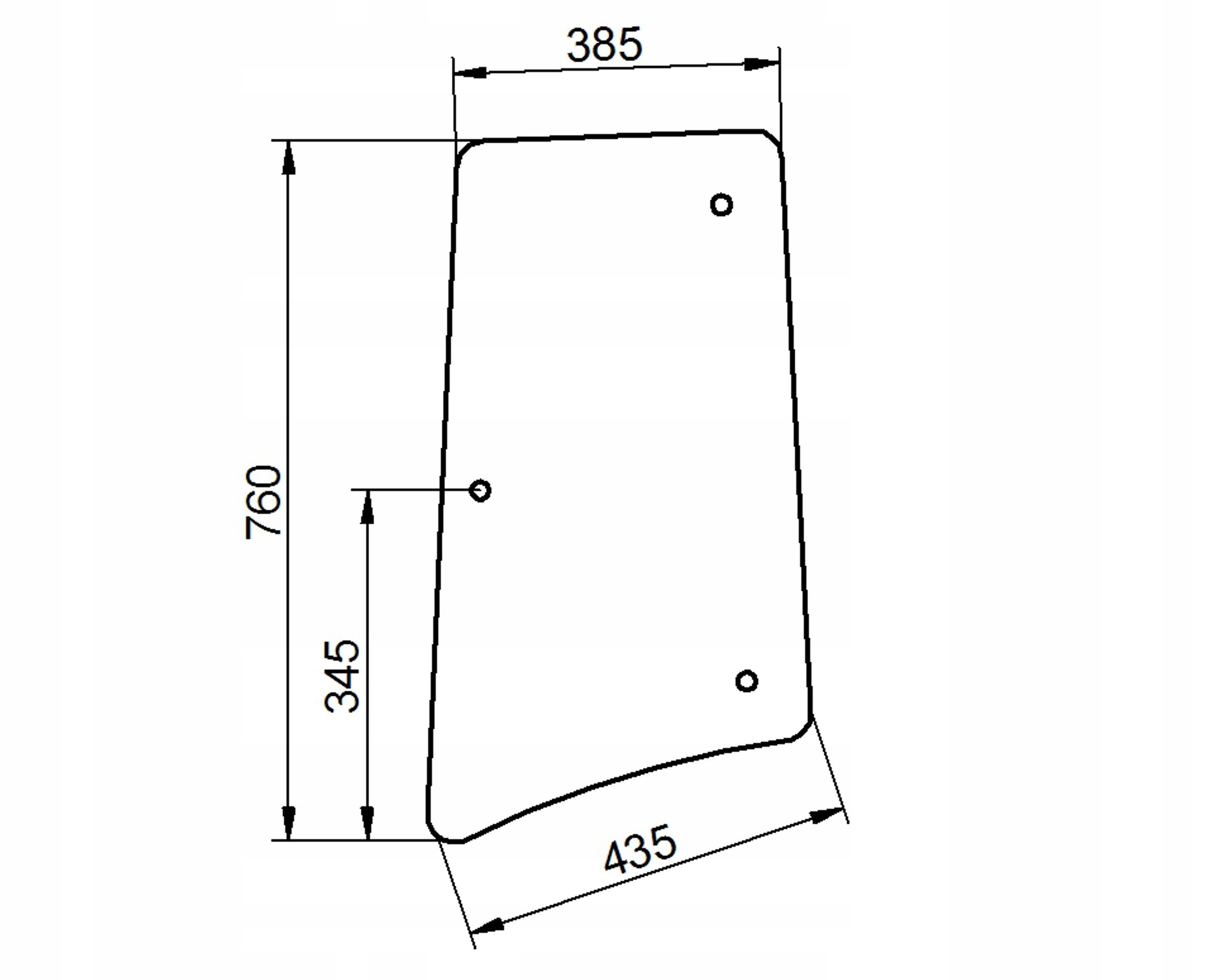 sklo John Deere 6000 6010 6020 6030 7030 boční L