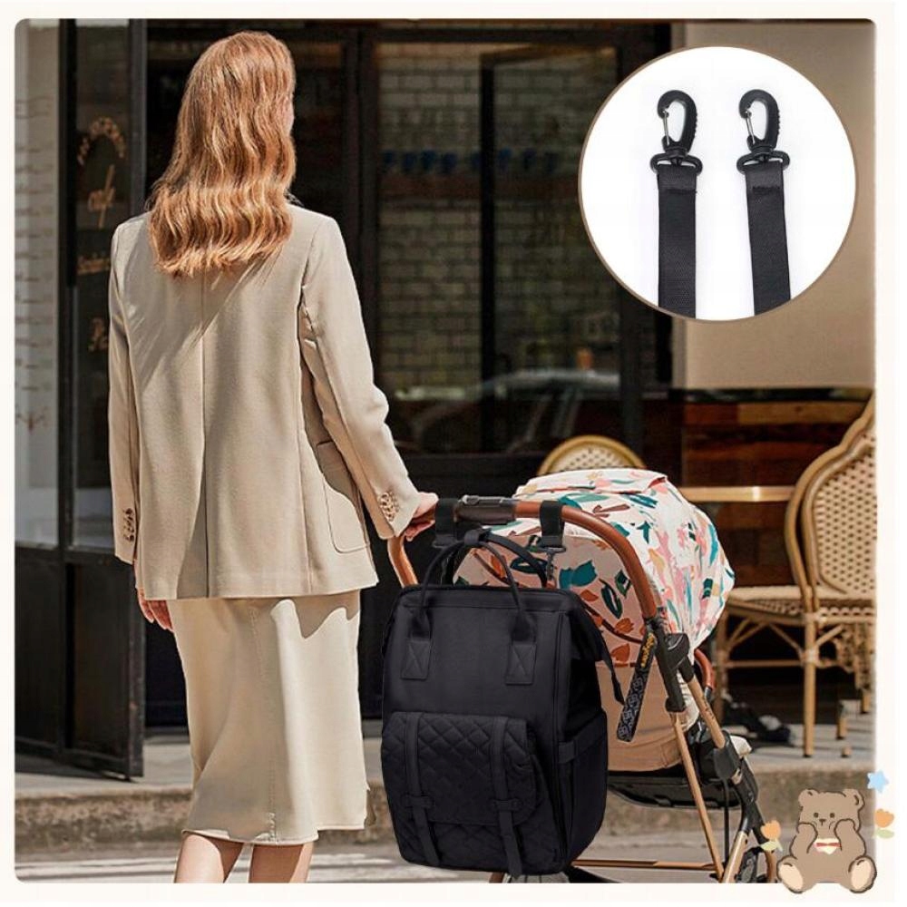 WIELOFUNKCYJNA TORBA DLA MATKI I DZIECKA 20L WYSOKA JAKOŚĆ CZARNY Marka bez marki