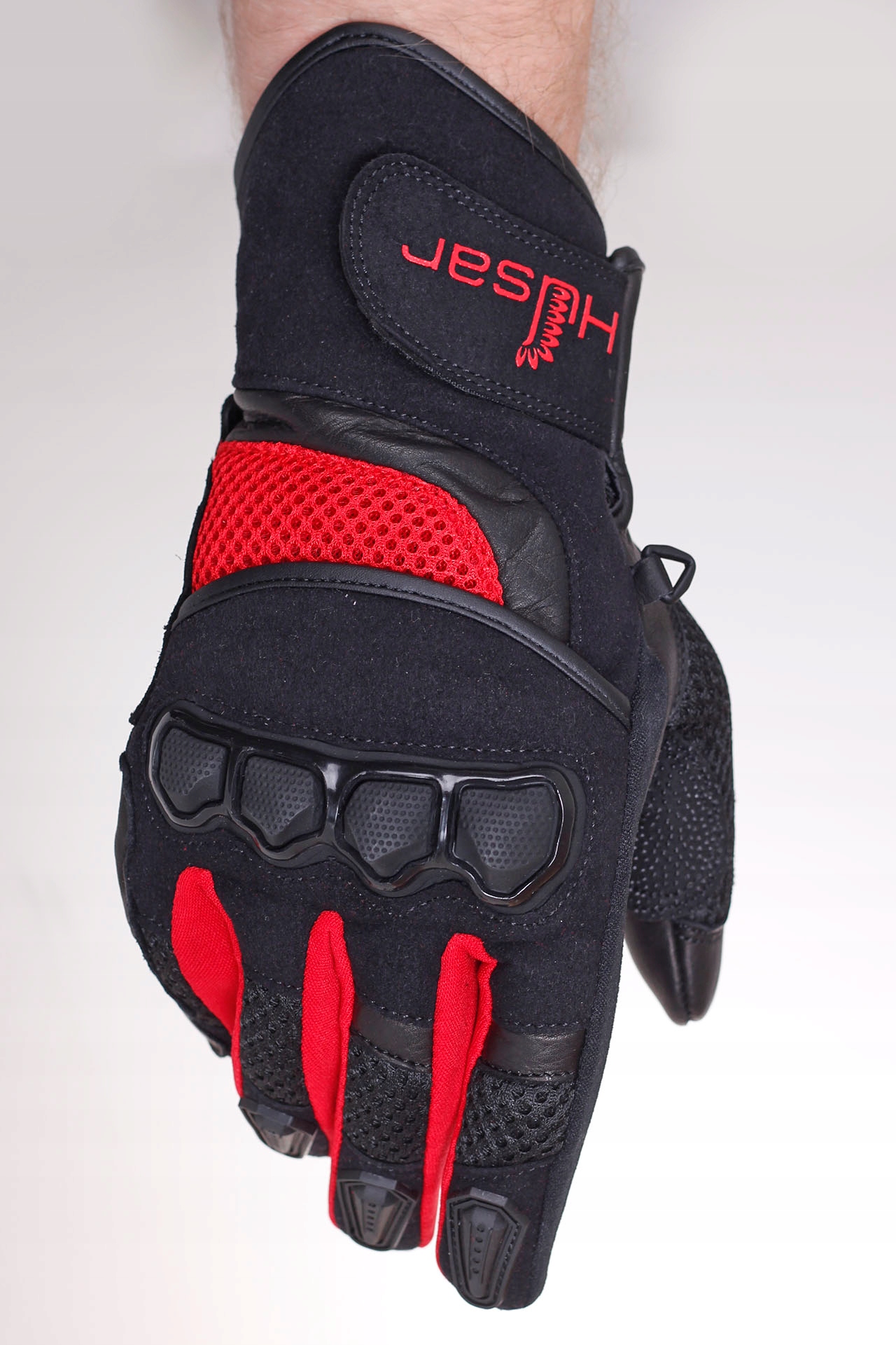 RĘKAWICZKI MOTOCYKLOWE LETNIE HUSAR GRIZZLY red Model Grizzly