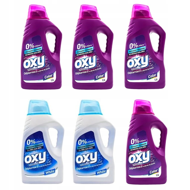Levně Oxy Spotless Mix White a Color tekutý odstraňovač skvrn 6x1,5 L