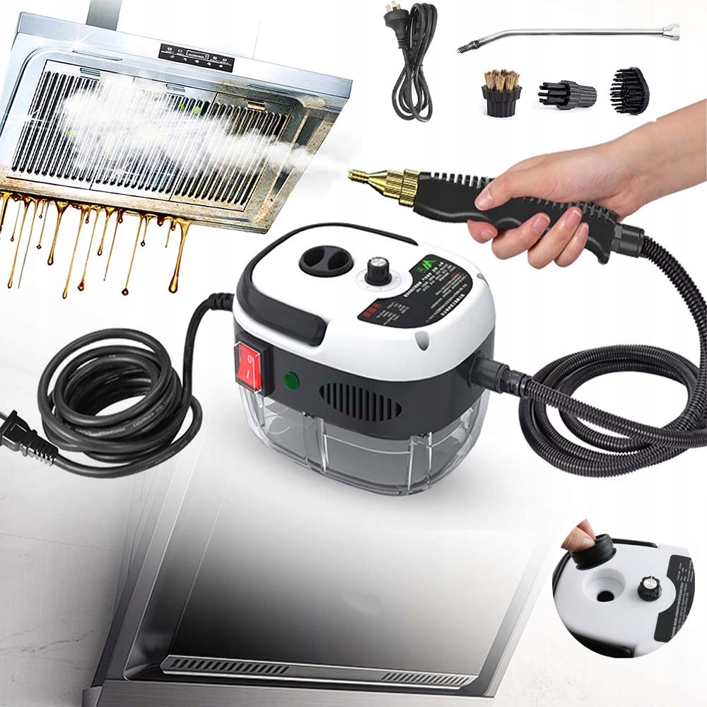 Parní Čistič Čisticí Zařízení 2500 W 3 Hlavice Kartáčku