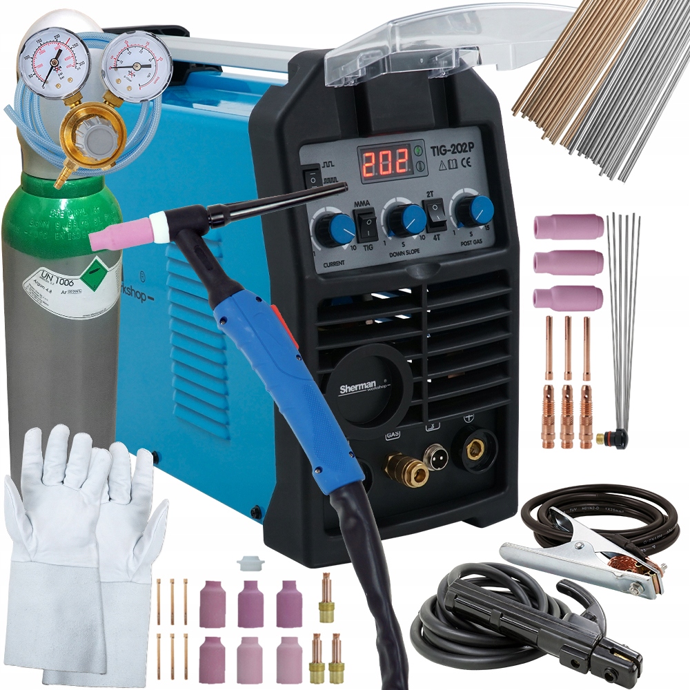 Зварювальний апарат TIG 200 DC MMA HF інвертор 202P 230v