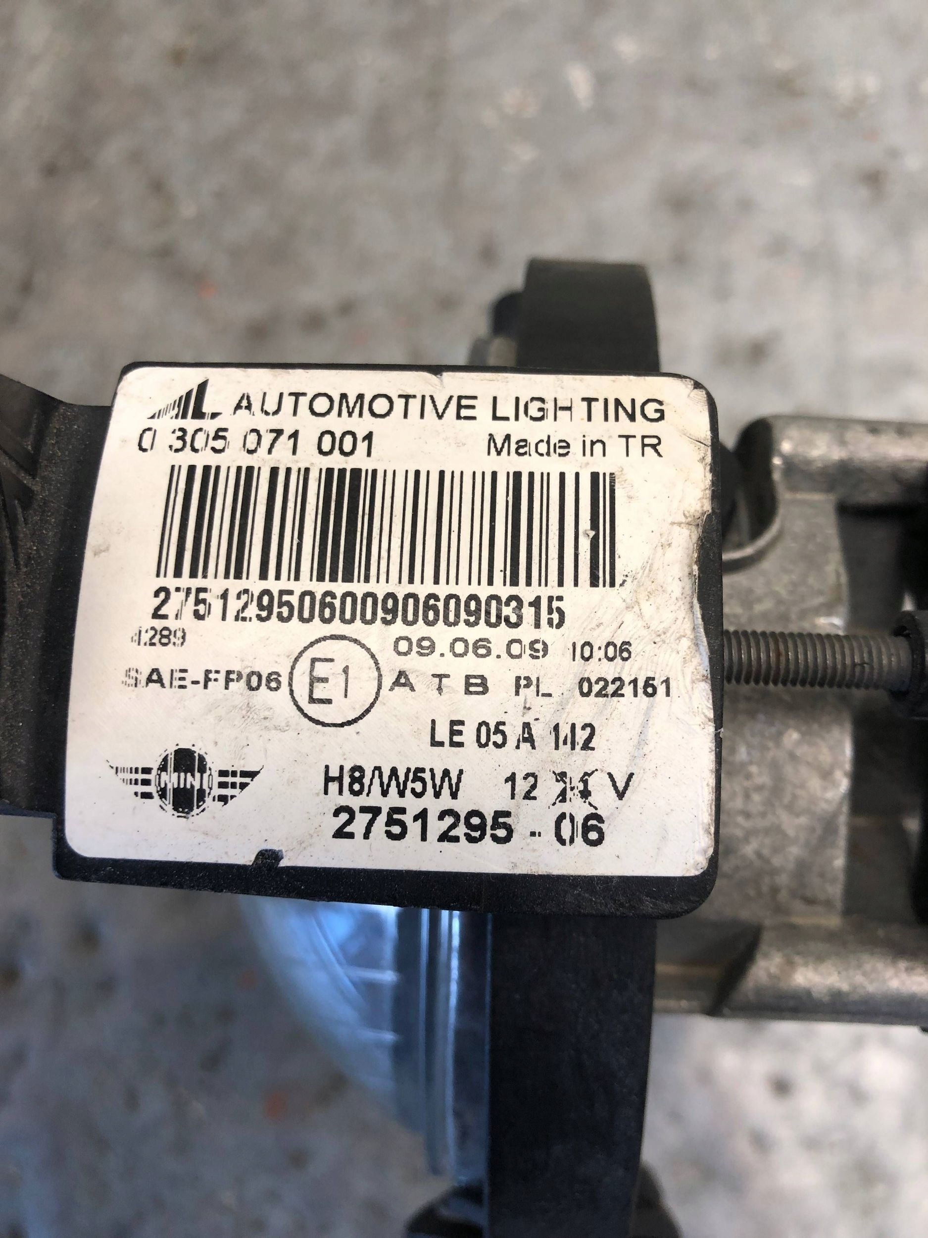 fog light right front MINI R55 2751295
