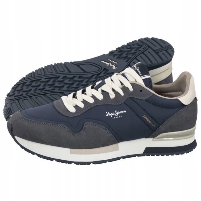 Pánské tenisky Pepe Jeans Hailon Basic Blue PMS400037 Tmavě modré