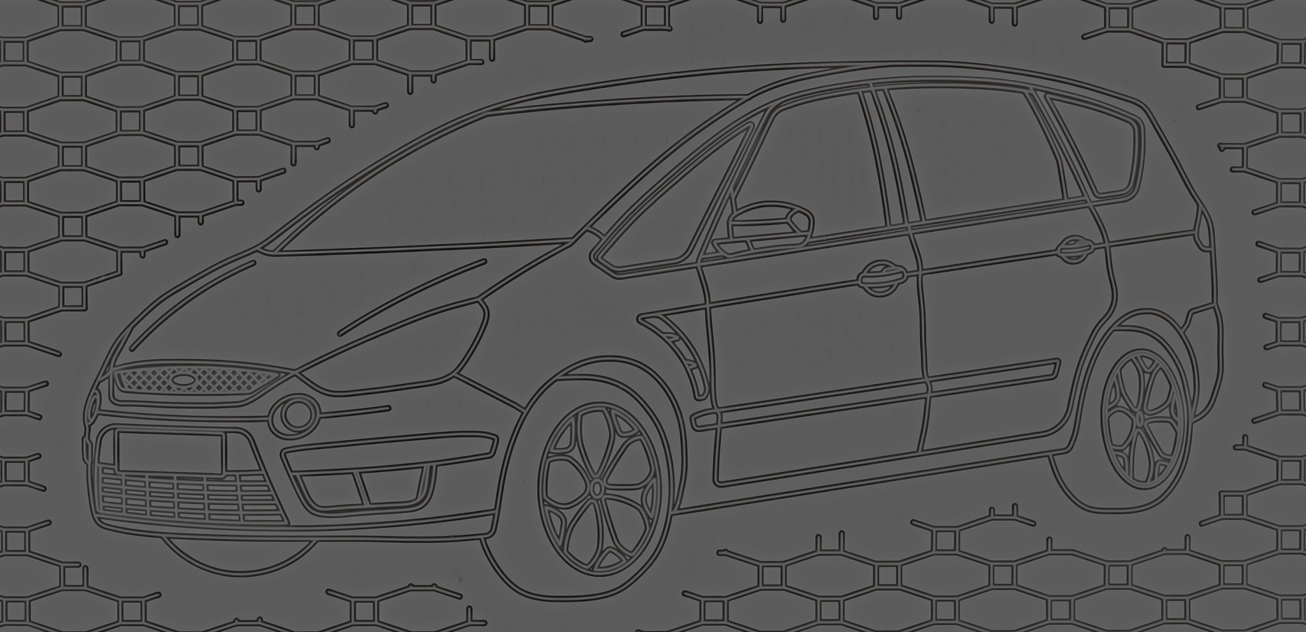 Ford S Max 2007 2015 Mata bagaznika Material rubber