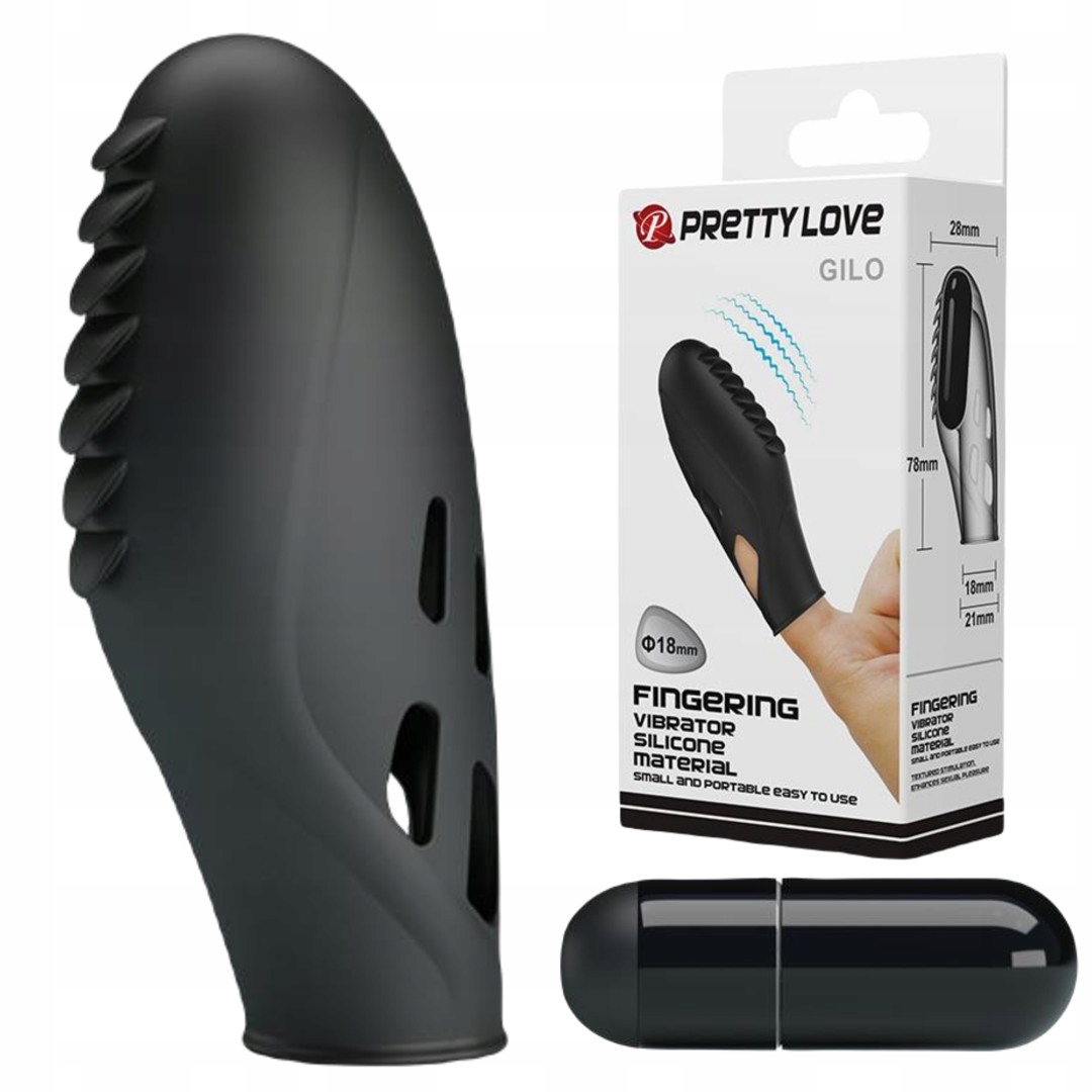 

Wibrująca Nakładka Na Palec masażer z wypustkami