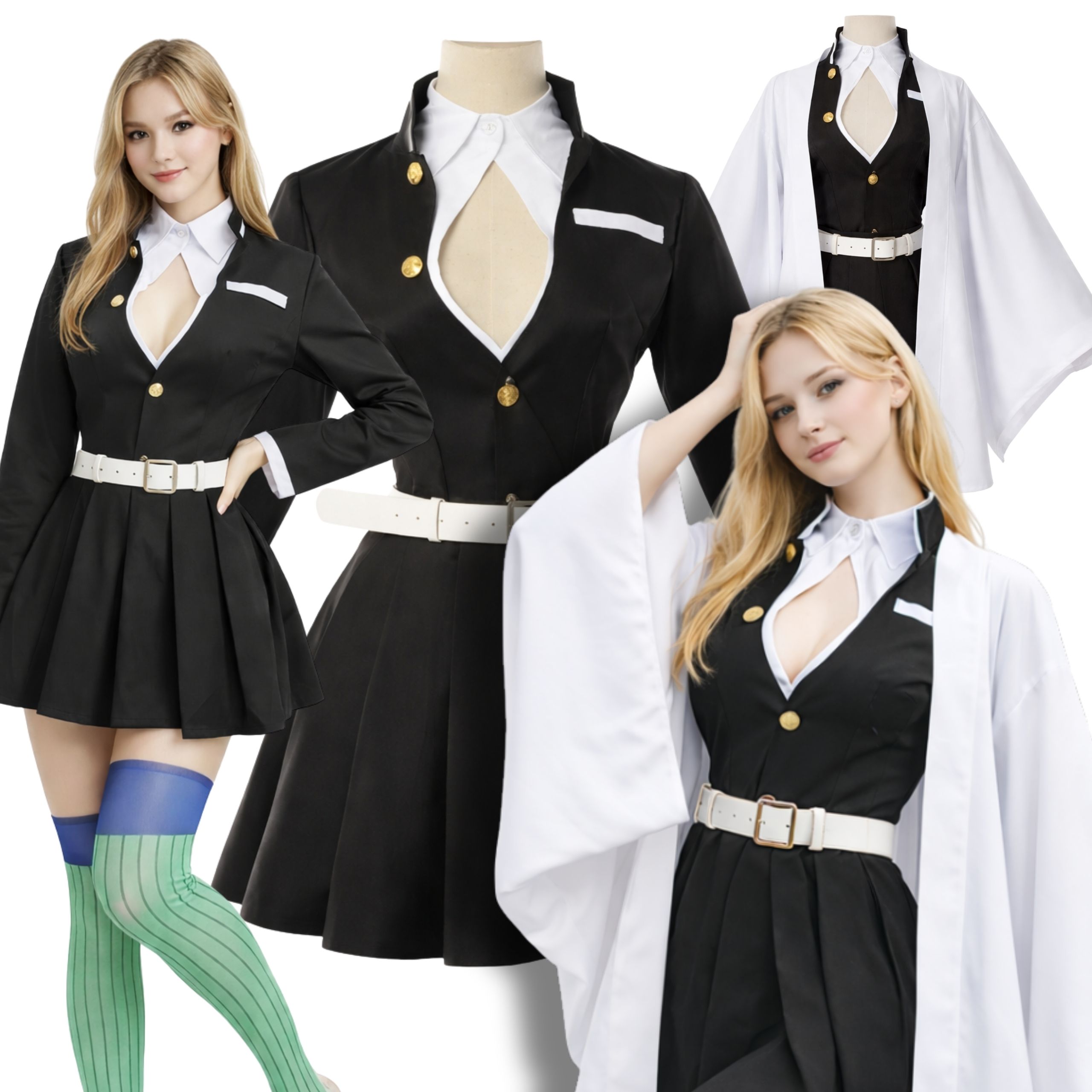 Kostým Kanroji Mitsuri Demon Slayer Bojovnice Anime Cosplay S 158 164 CM