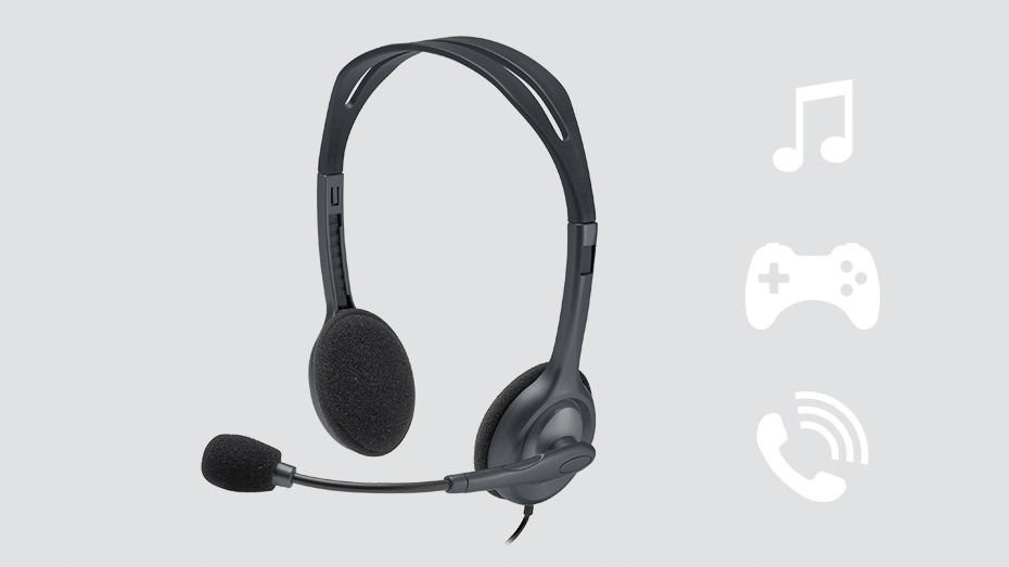 Zestaw Słuchawkowy Logitech H111 STEREO HEADSET Materiał tworzywo sztuczne