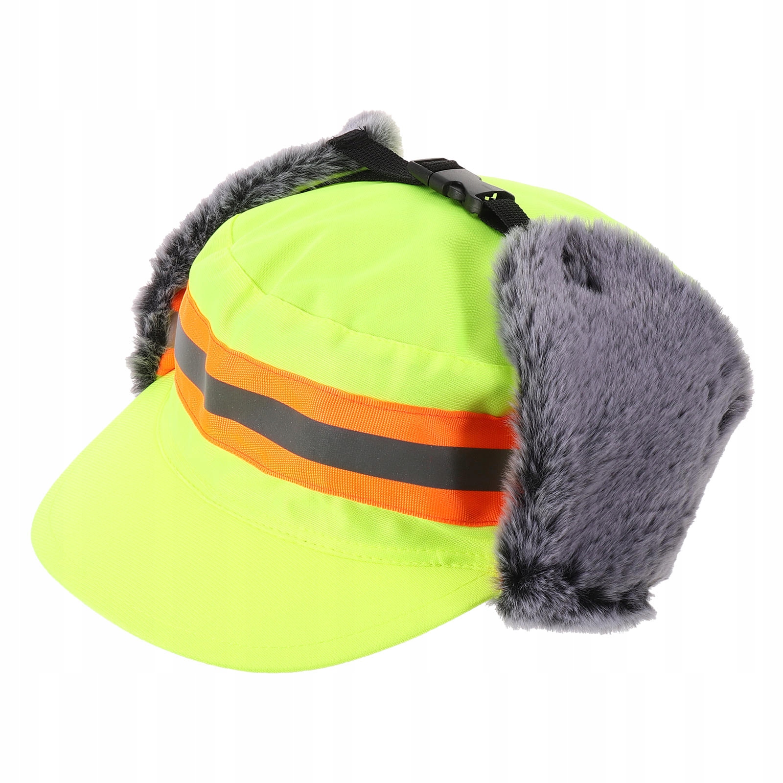 Czapka Trapper Z Podszewką Z Polaru, Wiatroszczelna, Odblaskowa, Sportowa,