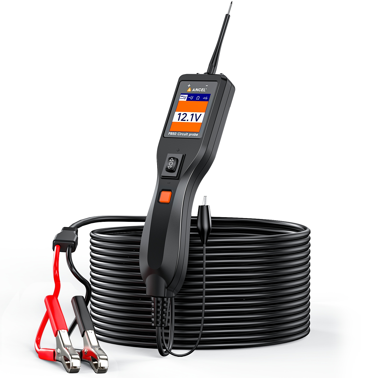 Ancel PB50 Tester automobilových obvodů, napájecí sonda, 4 metry