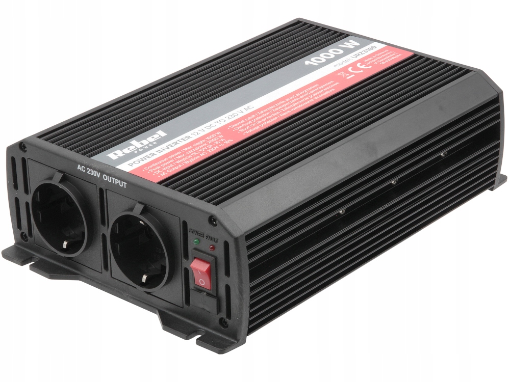 PRZETWORNICA SAMOCHODOWA NAPIĘCIA 12V 230V 2000W Stan opakowania oryginalne