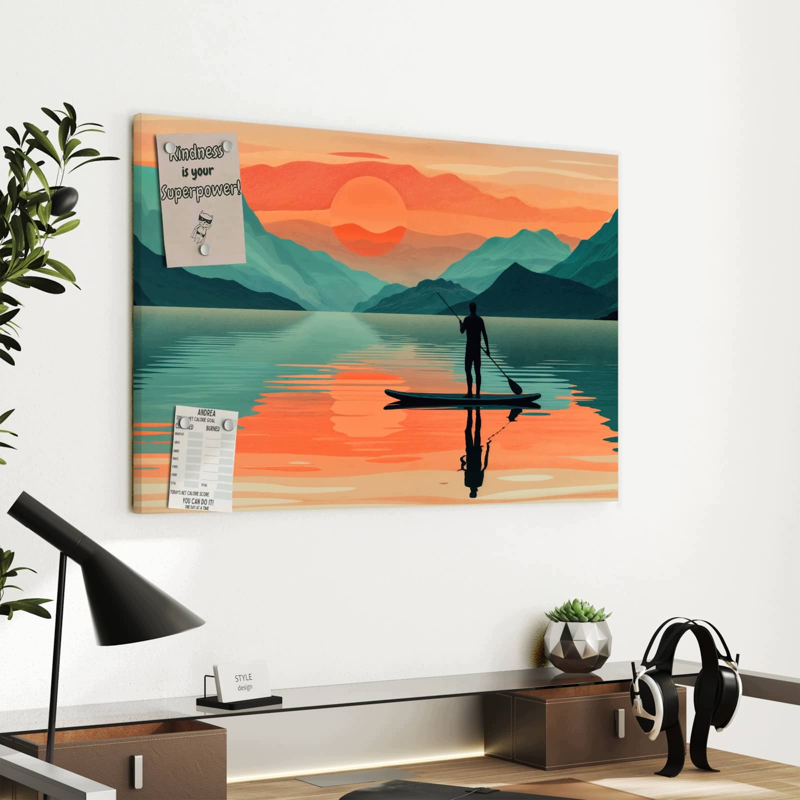 Magnetická tabule Západ slunce Wiošlarz 60 × 40 cm