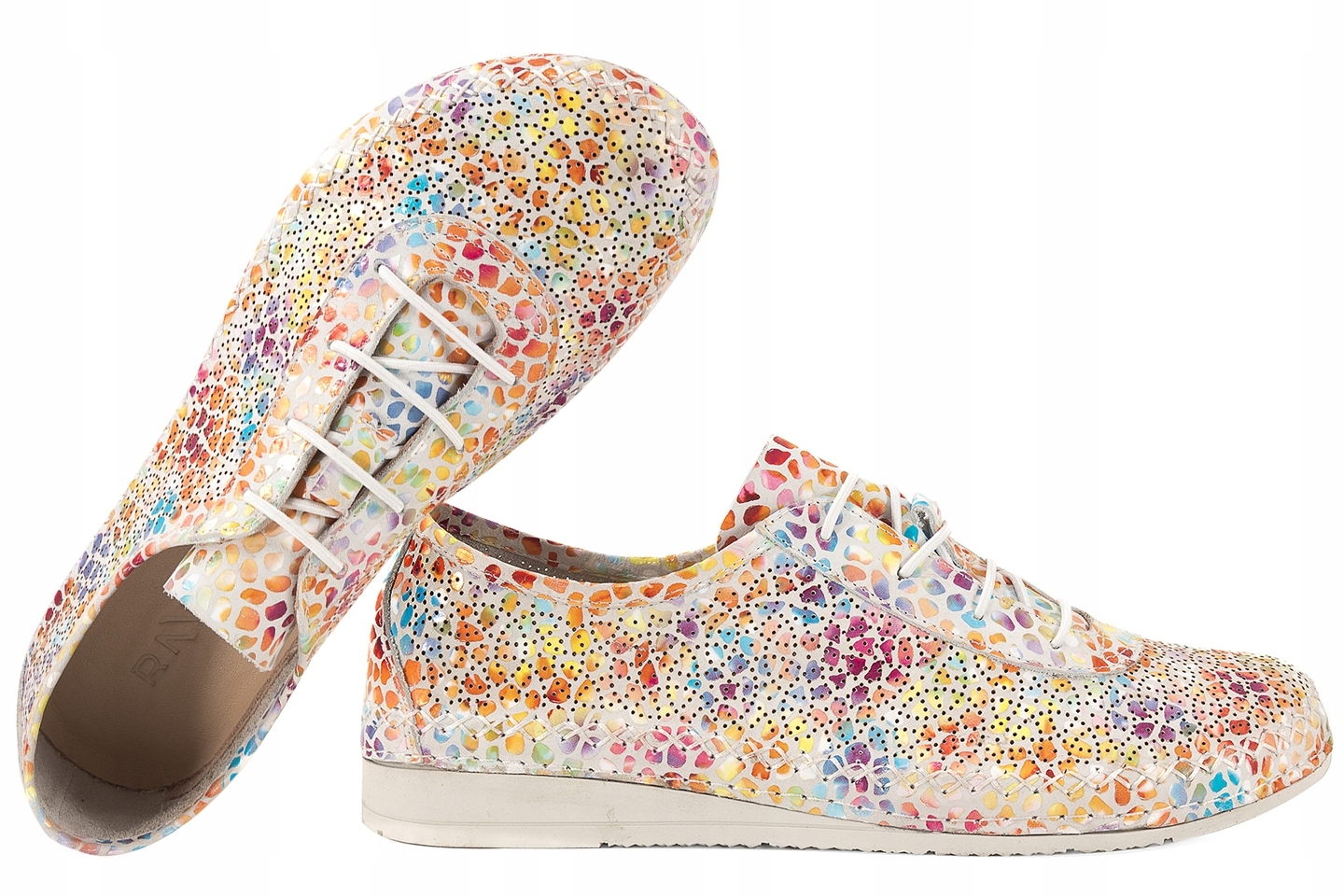 Ravini 911853ZN Barefoot Ažurové Kožené Polobotky Dámské Casual 41