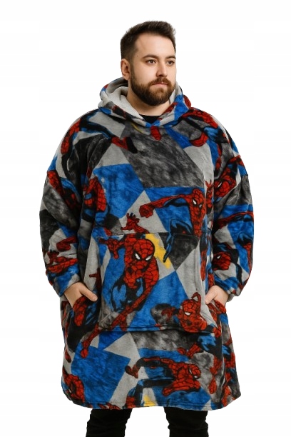 Pánská Spiderman Mikinová Deka Spider-Man s rukávy Snuddie Oversize