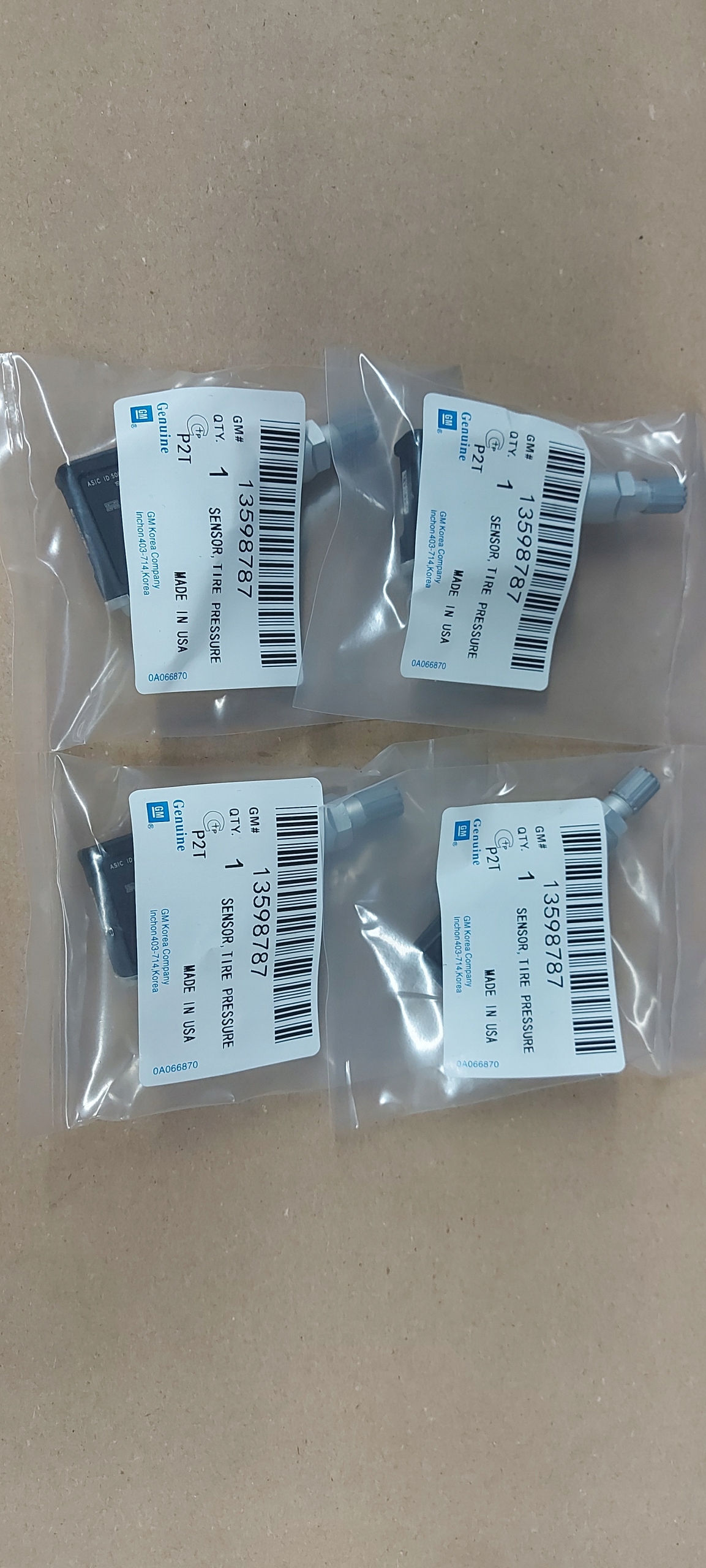 Czujnik Cisnienia w kolach TPMS 13598787 Frequency 433 MHz