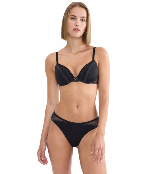 Triumph biustonosz usztywniany Comfort Allure Whp czarny koronkowy r. 70F