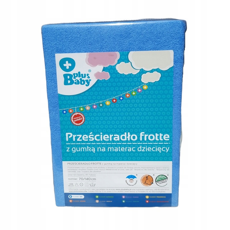 

PlusBaby Prześcieradło Frotte 140x70cm niebieskie