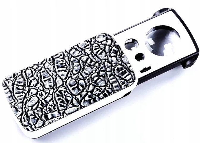 LUPA SZKŁO POWIĘKSZAJĄCE 30X 60X 90X UV SKŁADANA