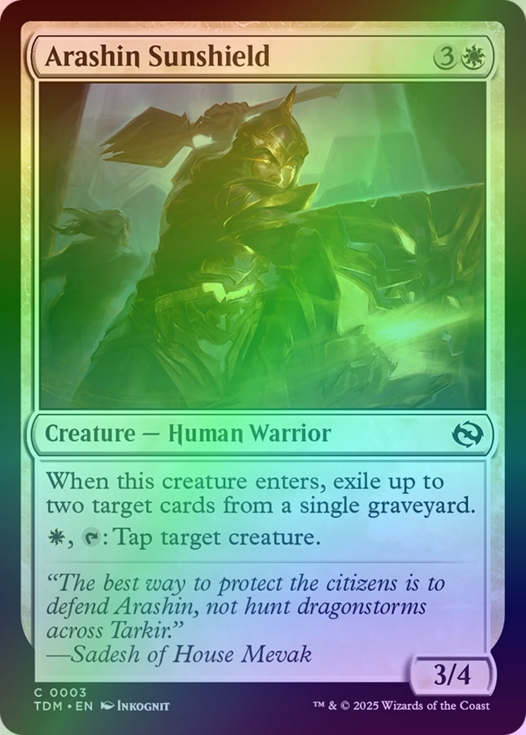 [mtg] Arashin Sunshield (tdm) *foil*