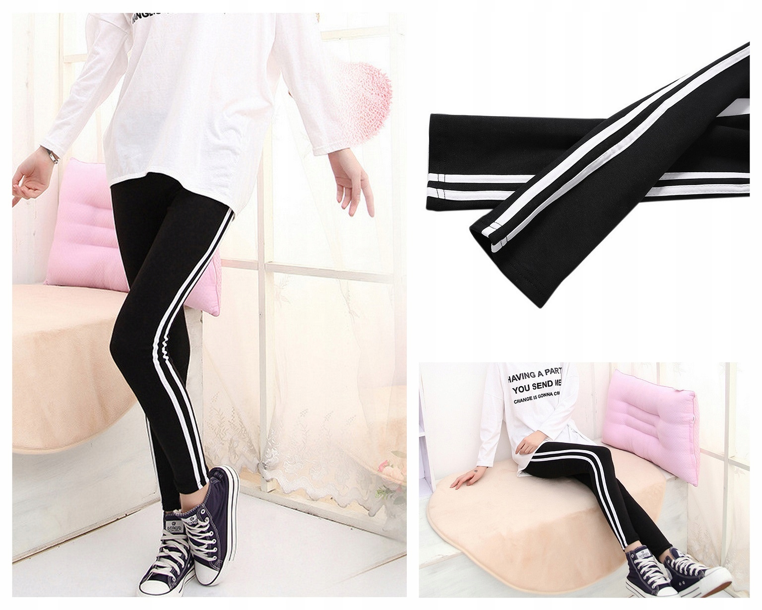 Damskie LEGGINSY- PASKI -KOLORY- XL Marka Margo