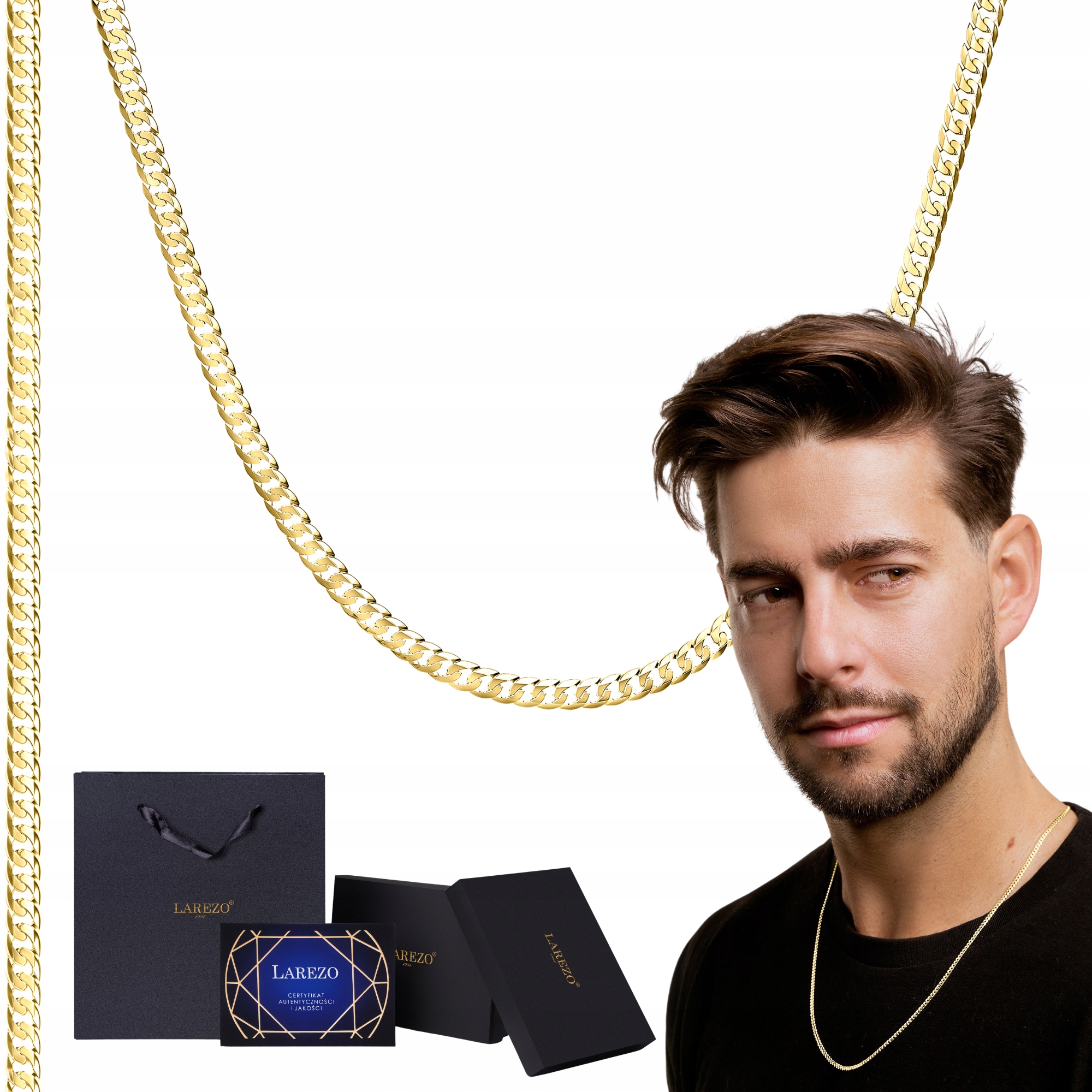 Zlatý Řetízek Pánský Pancr 50 cm plný silný kovaný řetěz 2,2 mm Stříbro