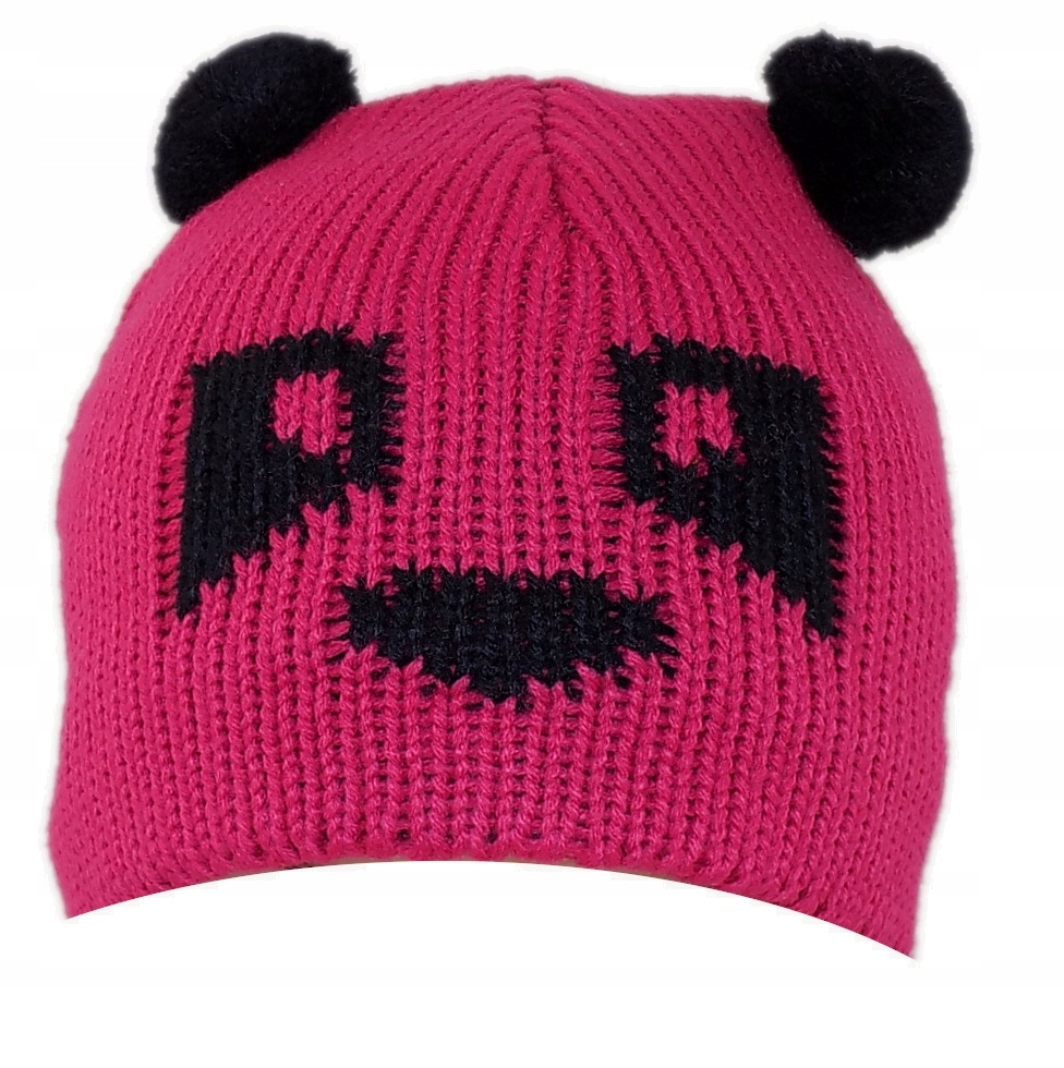 

Czapka Panda PODWóJNA Pompony 56 CM