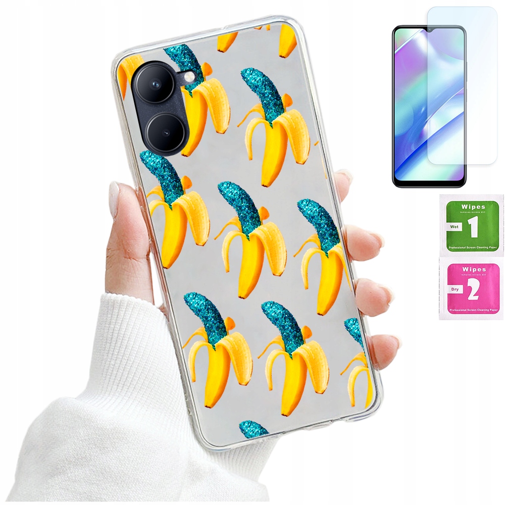 

Etui Silikonowe Grafika Szkło 9H do Realme C33