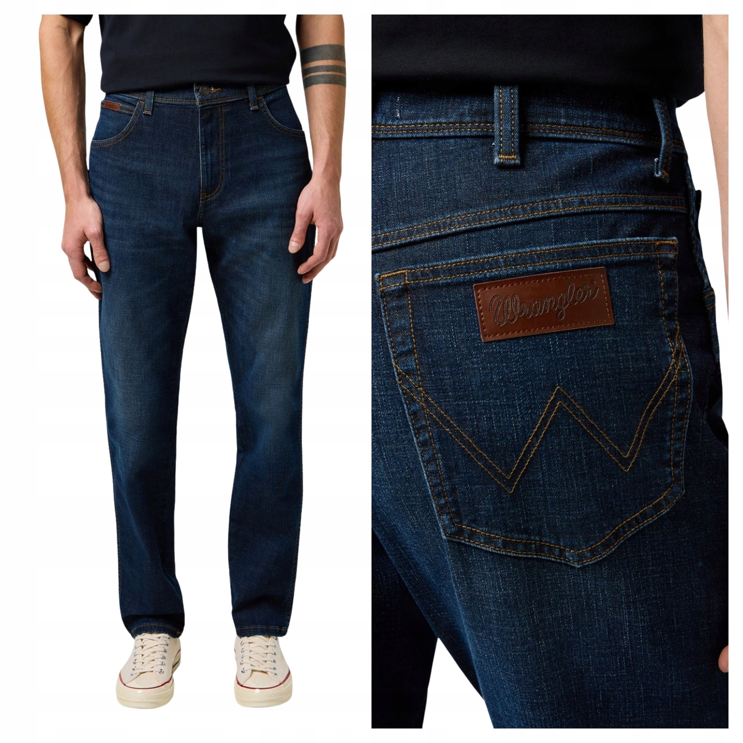 Pánské kalhoty Wrangler Texas Slim Saddle Sunset Bavlněné W36 L34