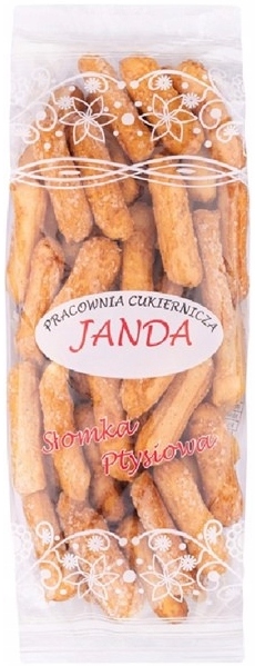 Levně Janda Ptysiová slámka s cukrem z vařeného těsta 180 g 10 Ks