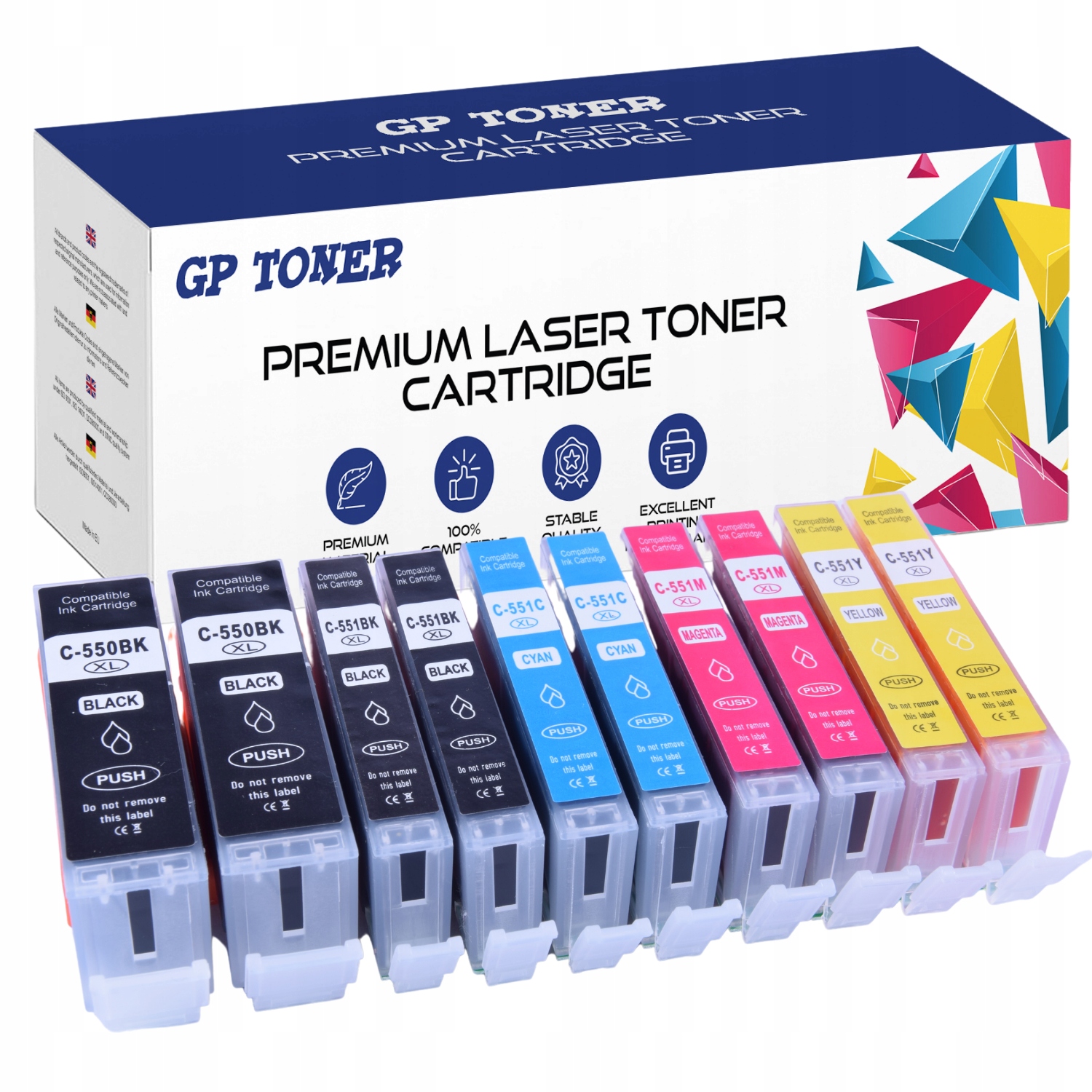 

10x Tusze Do Canon Pixma iP7250 MG5450 MG5550