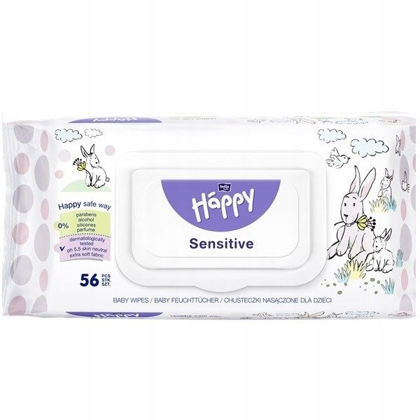 

Chusteczki Bella Happy nasączone Sensitive 56 Szt