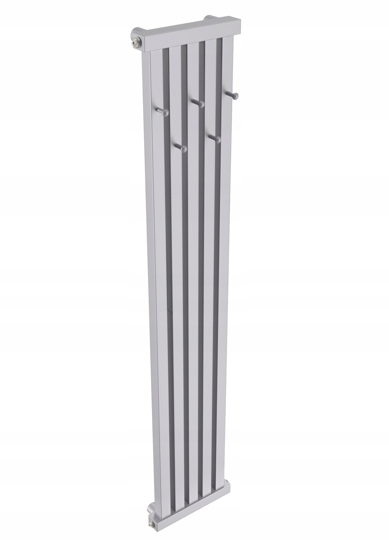 Dekorativní radiátor s věšáky Radiator Hook 120x32 4 Únor (stříbrný)