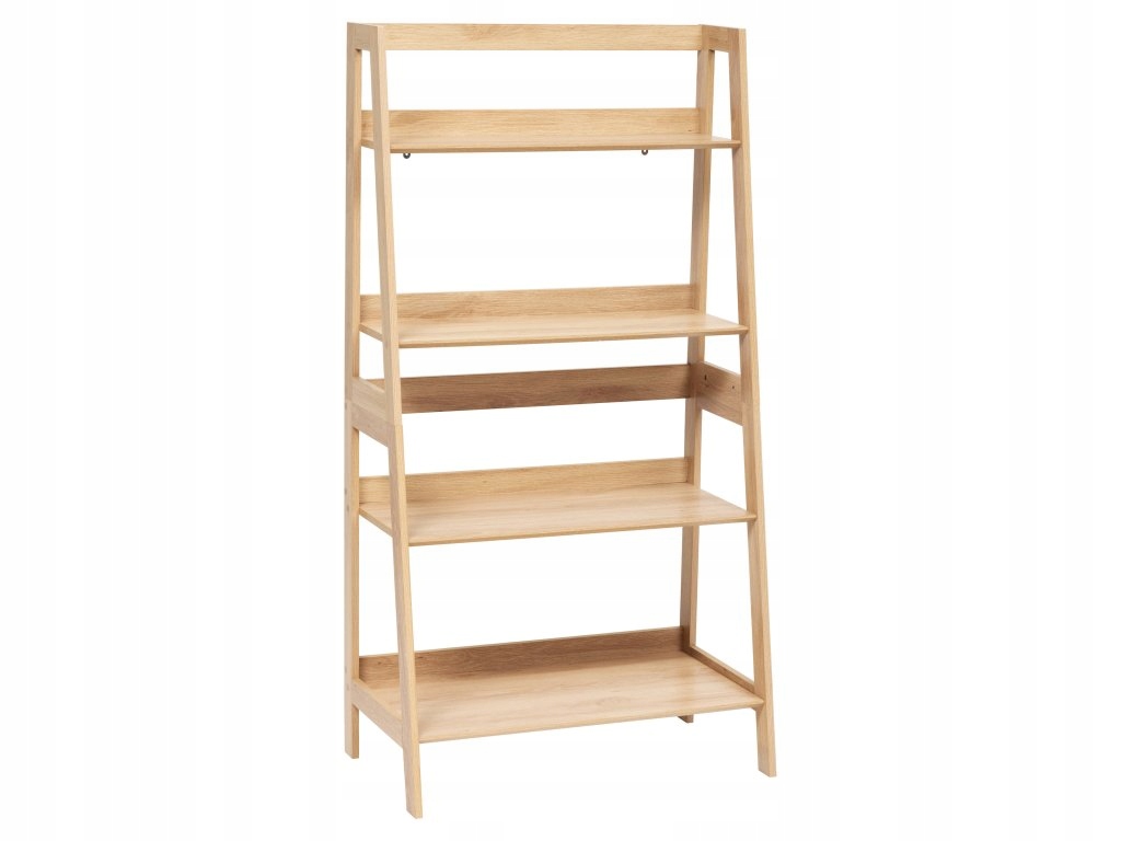 Otvorený regál na knihy s 5 policami Abana, 76 x 43 x 146 cm