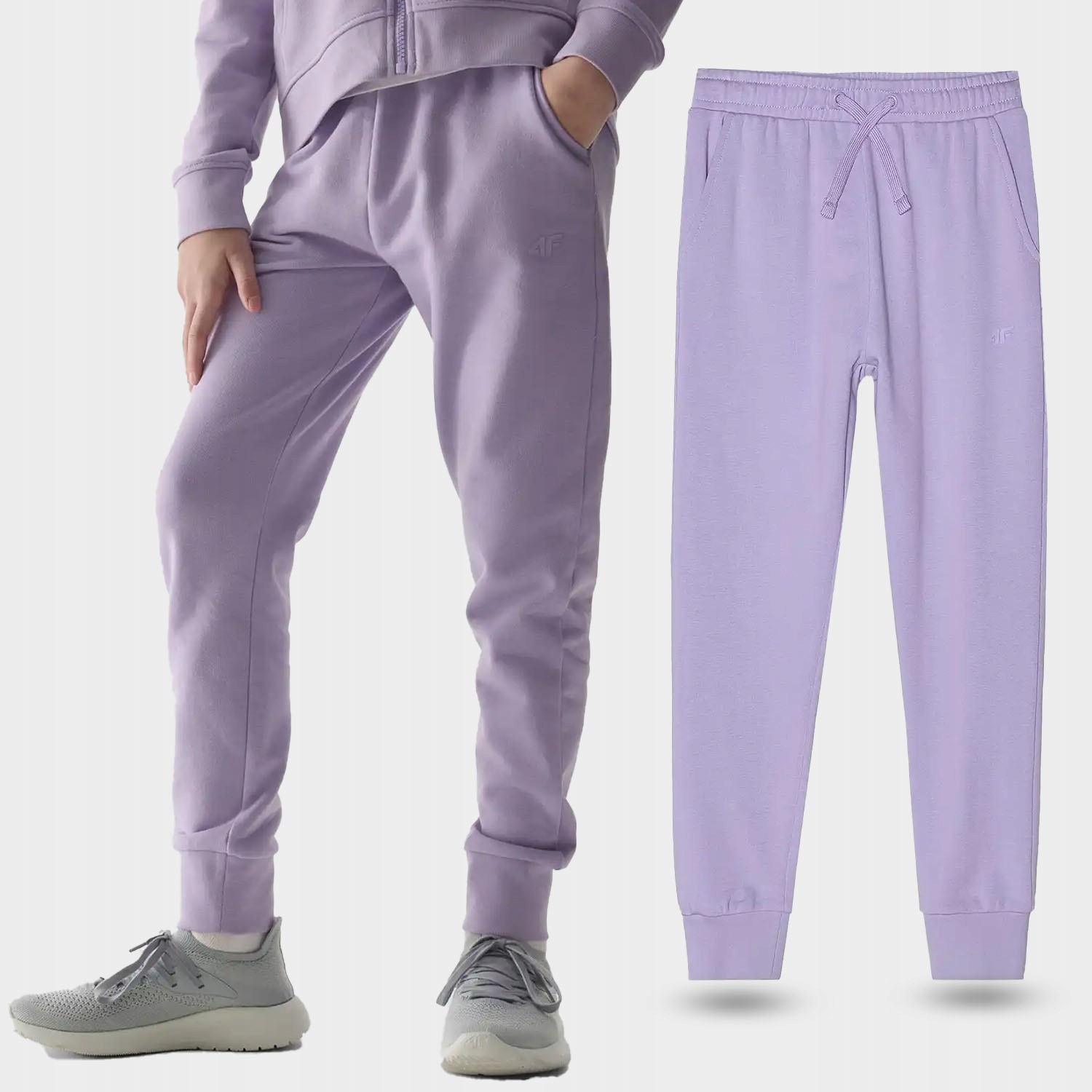 SPODNIE DRESOWE DZIEWCZĘCE 4F JUNIOR DRESY ODDYCHAJĄCA BAWEŁNA SS24F587 Marka 4F