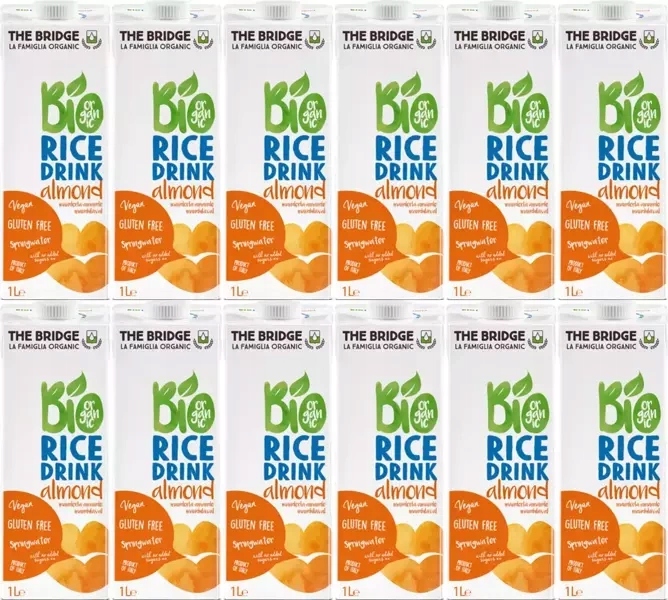 Napój Ryżowy z Migdałami 12x1L The Bridge Zestaw