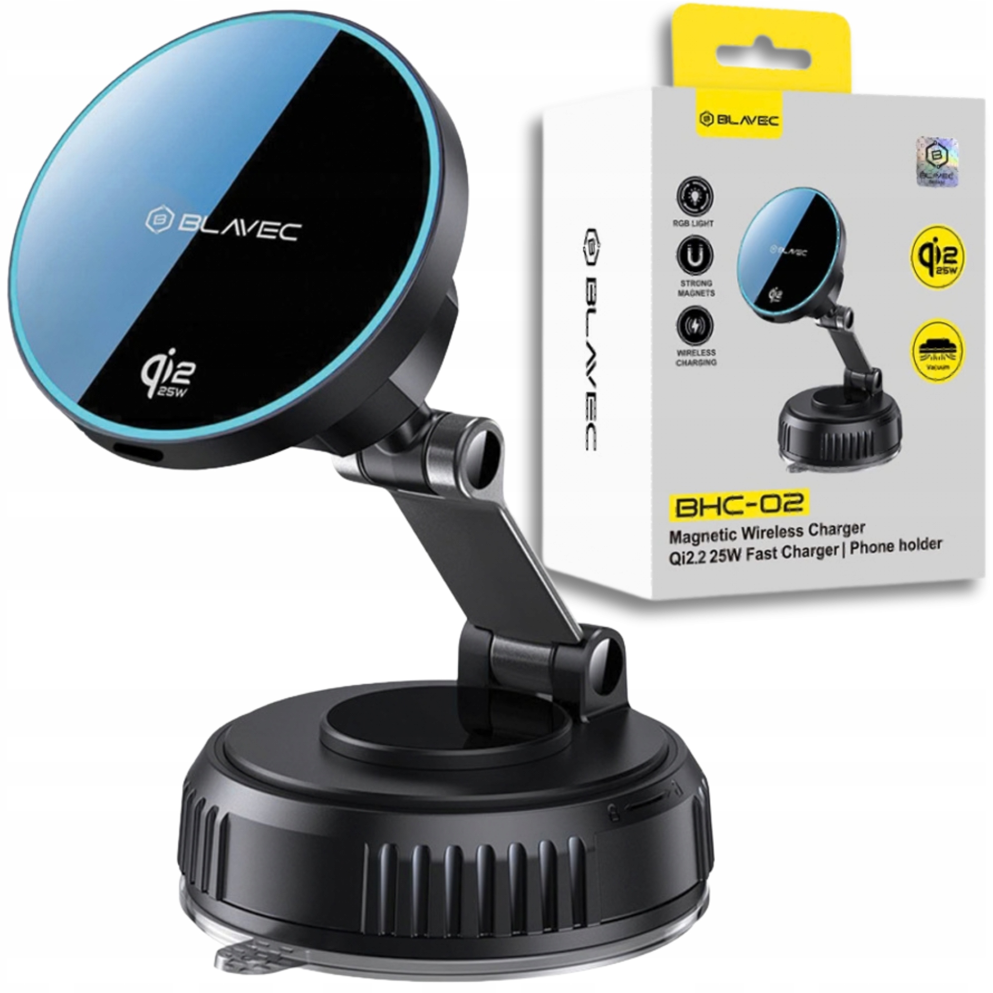 Uchwyt na Telefon do Samochodu z Ładowarką Indukcyjną Qi2.2 25W Magsafe