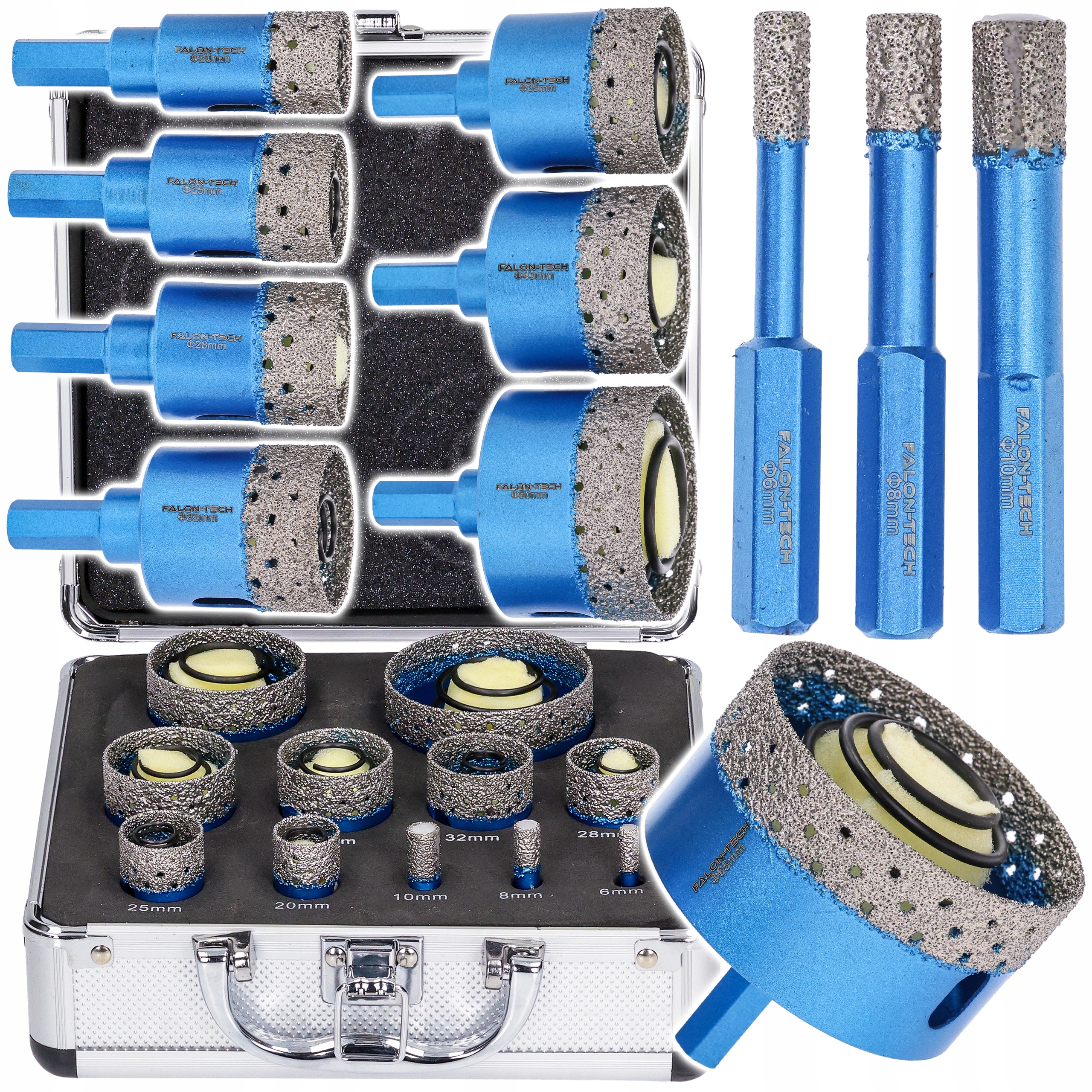 Otwornice Diamentowe Koronka Otwornica Do Gresu Ceramiki Sprężyna Hex 6-65