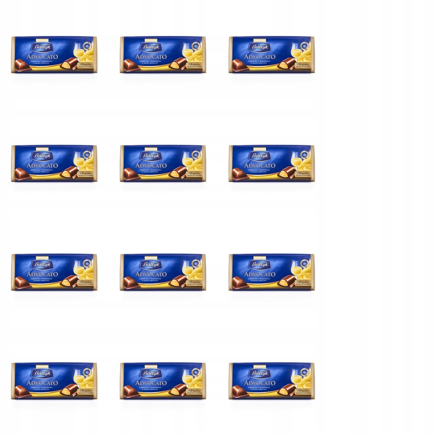 12 x 153 g Bałtyk advocato čokoláda s náplní Karton