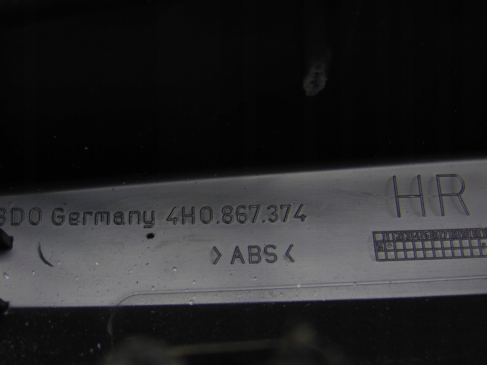 armrest door right rear part AUDI A8 D4 4H0867374