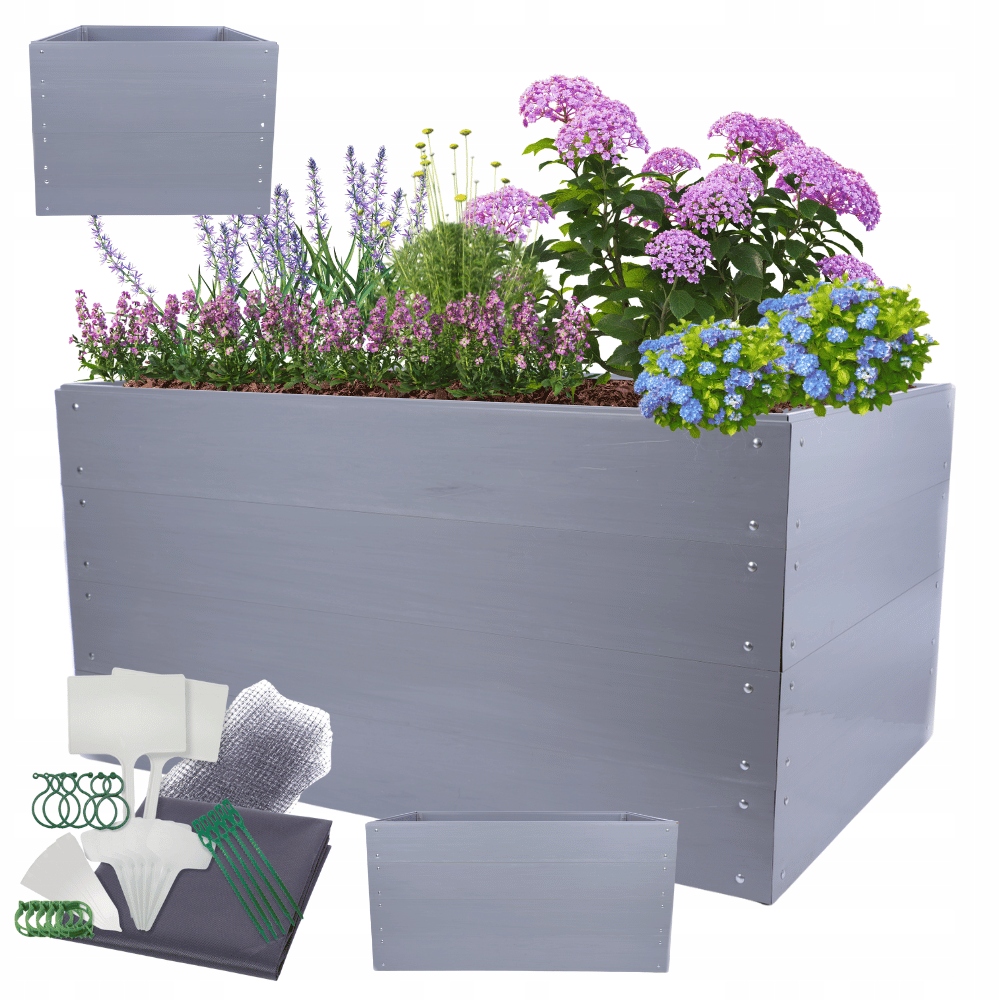 Plastový kvetináč z Pvc, vyvýšený, zeleninový záhon zeleninový záhon 80x180x120