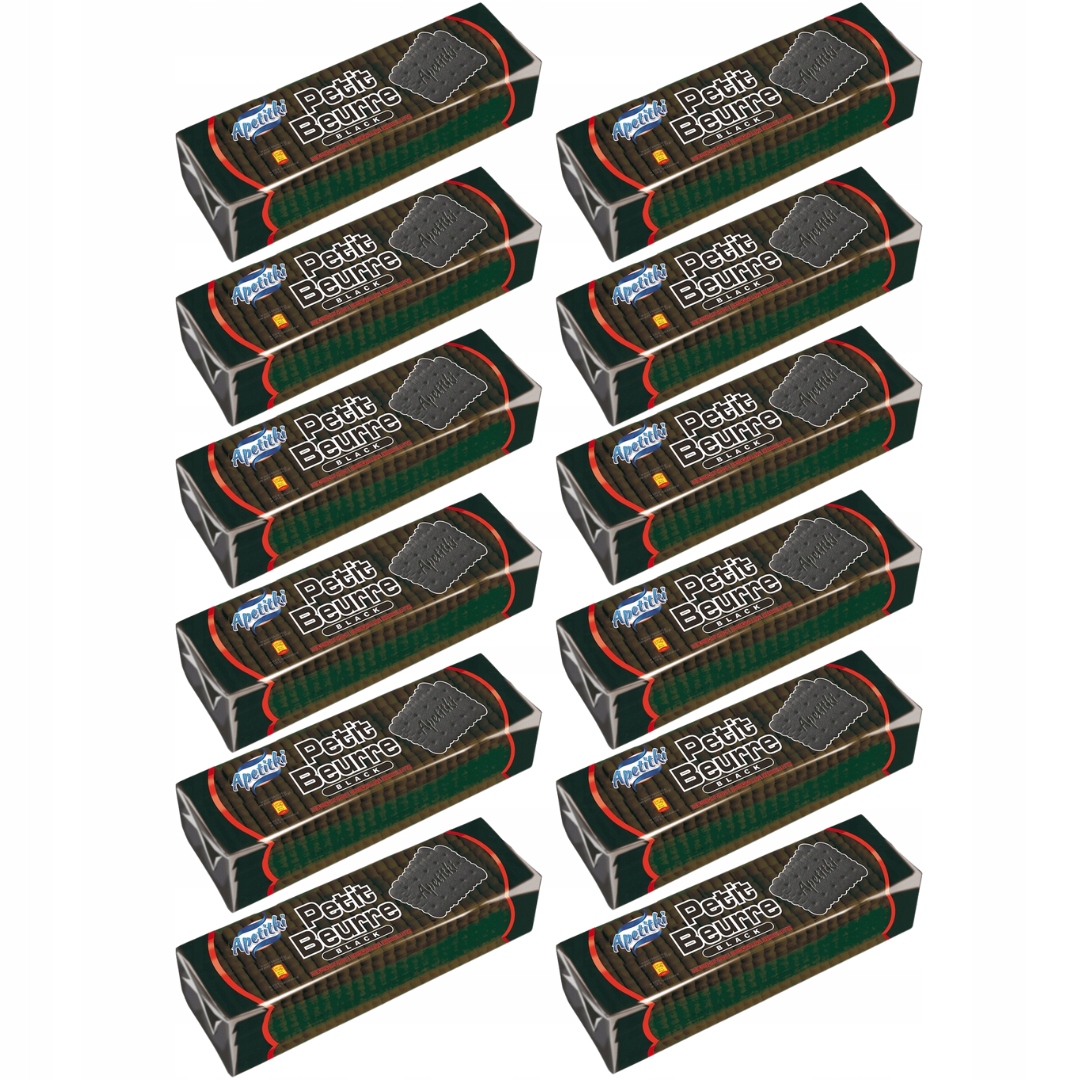 Levně Apetitki Sušenky sušenky Petit Beurre černé 200 g x 12 kusů