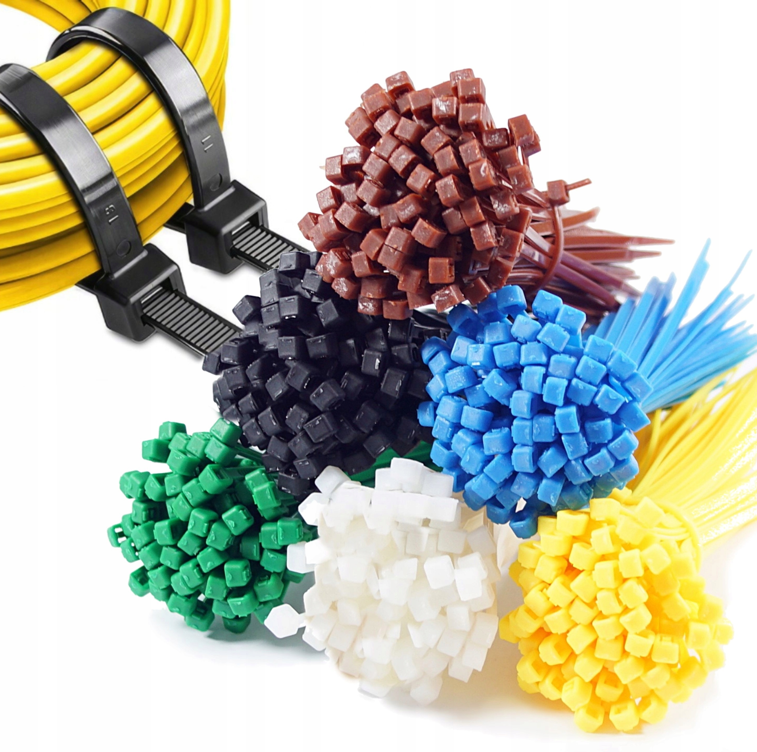 ZESTAW OPASEK OPASKI MOCNE ZACISKOWE KABLOWE TAŚMA 2,5x100 600 SZT