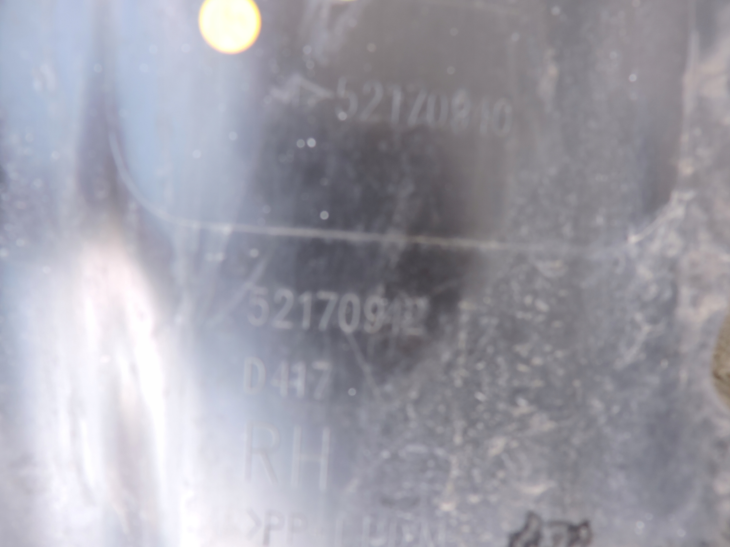 NADKOLE PRZEDNIE PRAWE JEEP AVENGER 2023 52170942 Numer katalogowy producenta 193834