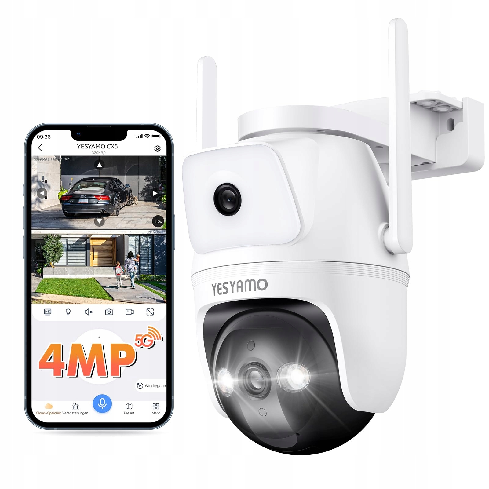 Kamera kopułkowa (dome) IP YESYAMO CX5W 4 Mpx