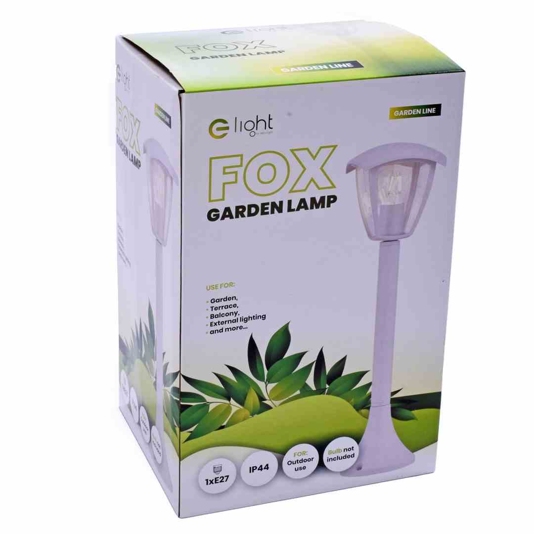 LAMPA OGRODOWA STOJĄCA FOX WHITE1xE27 Duża Kod producenta EKO3520